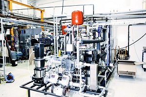 billedet viser et ammoniak anlg udviklet og designet i Kle- og Varmepumpelaboratoriet.