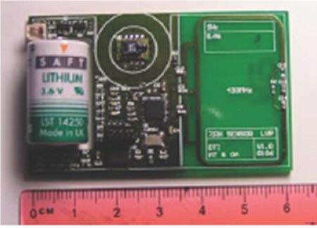 Photo of a wireless sensor