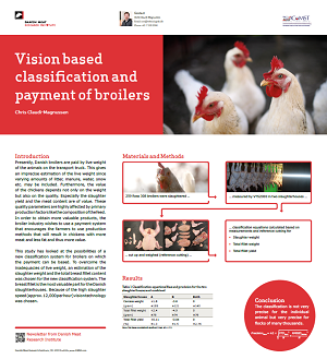 Vision based classification and payment of broilers CCM