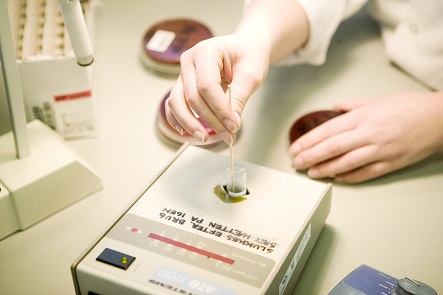 Prve, der hndteres med instrument