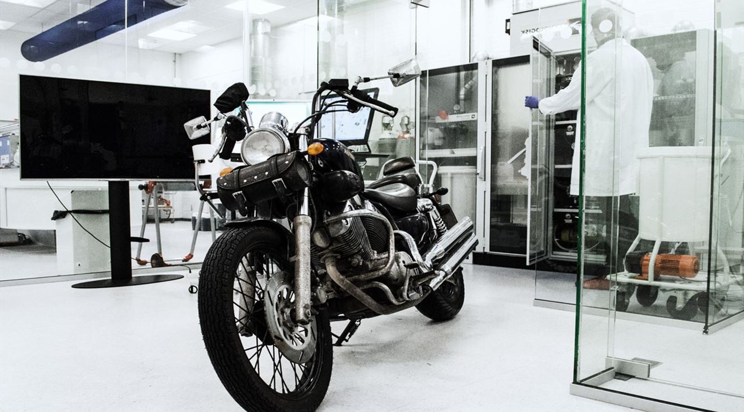 motorbike showing catalyst in lab