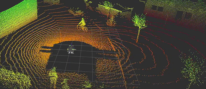 Lidar-sensor p mobil robot fra Teknologisk Institut