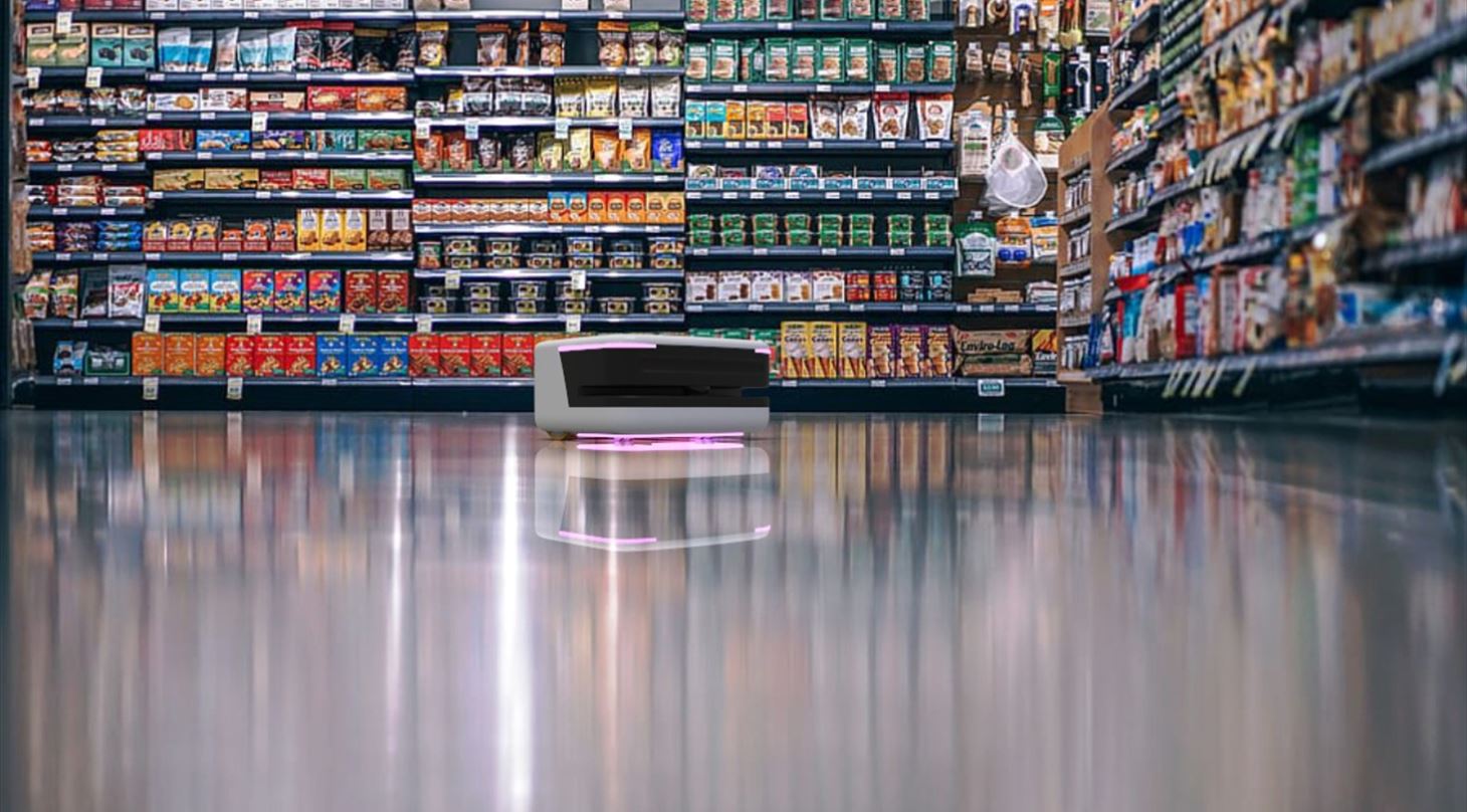 Mobil robot i supermarked
