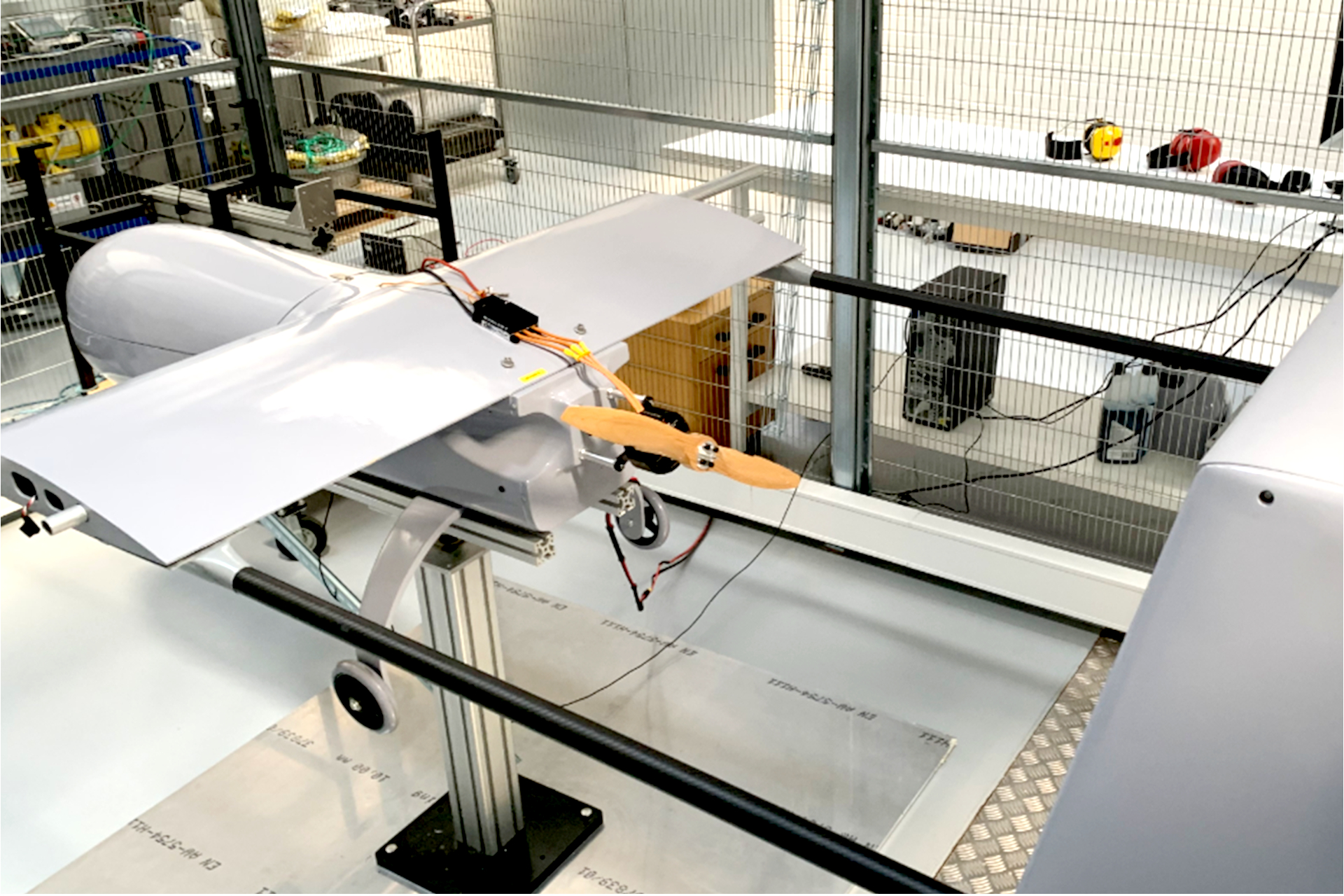 On ground full scale testing of fixed wing UAVs Danish