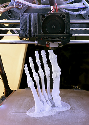Close-up af FDM 3D-printer