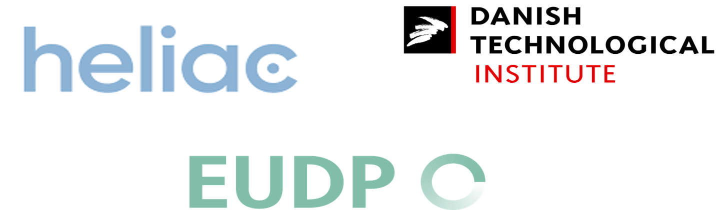 Logo: Heliac, Teknologisk Institut og EUDP