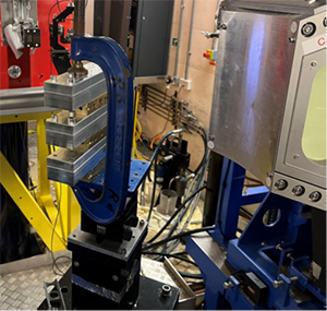 Samples mounted at the instrument at EnginX, ISIS