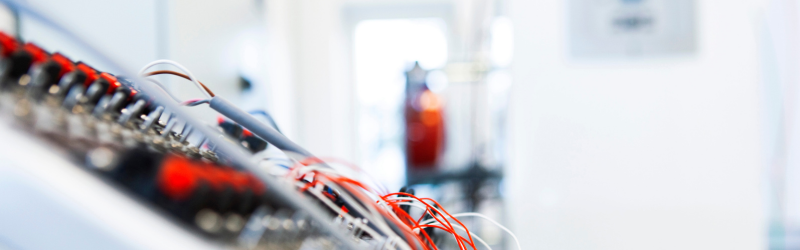 The picture shows test equipment in the Heat Pump Test Laboratory at Danish Technological Institute